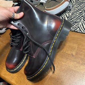 Black and Red Lace-Up doc martens